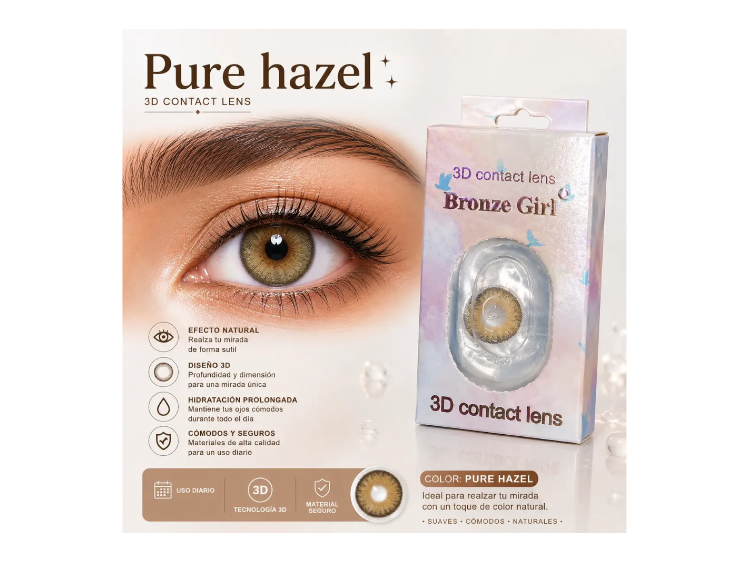 Lentes De Contacto Cosméticos 3d Con Estuche Y Accesorios