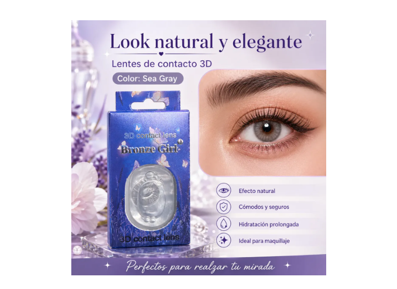 Lentes De Contacto Cosméticos 3d Con Estuche Y Accesorios