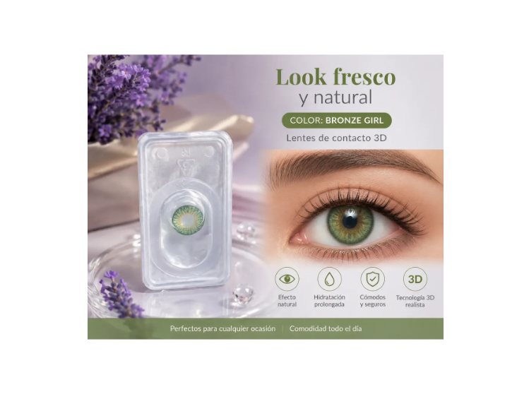 Lentes De Contacto Cosméticos 3d Con Estuche Y Accesorios