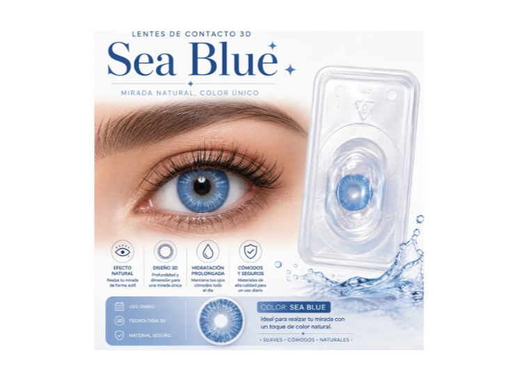 Lentes De Contacto Cosméticos 3d Con Estuche Y Accesorios