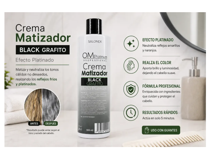 Kit Shampoo + Crema + Crema Matizador Salonex 500ml