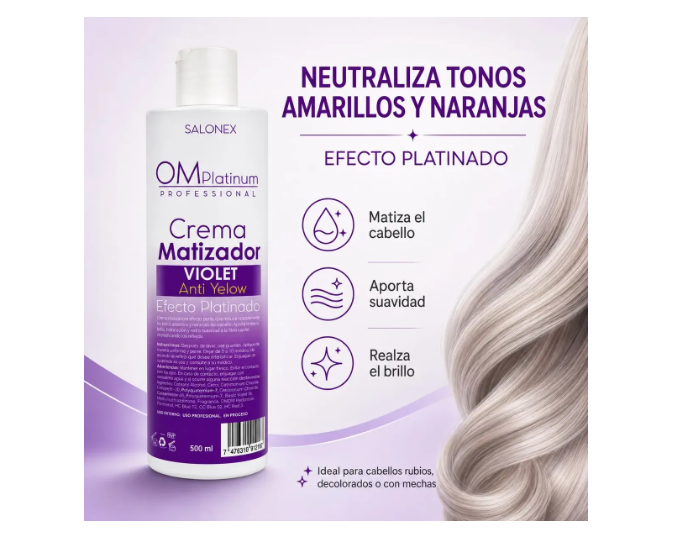 Kit Shampoo + Crema + Crema Matizador Salonex 500ml