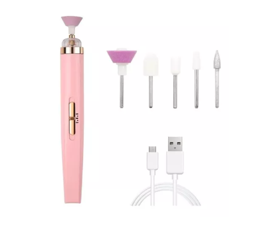 Pulidor Torno Esmeril De Uñas Recargable Usb Portatil Fresas