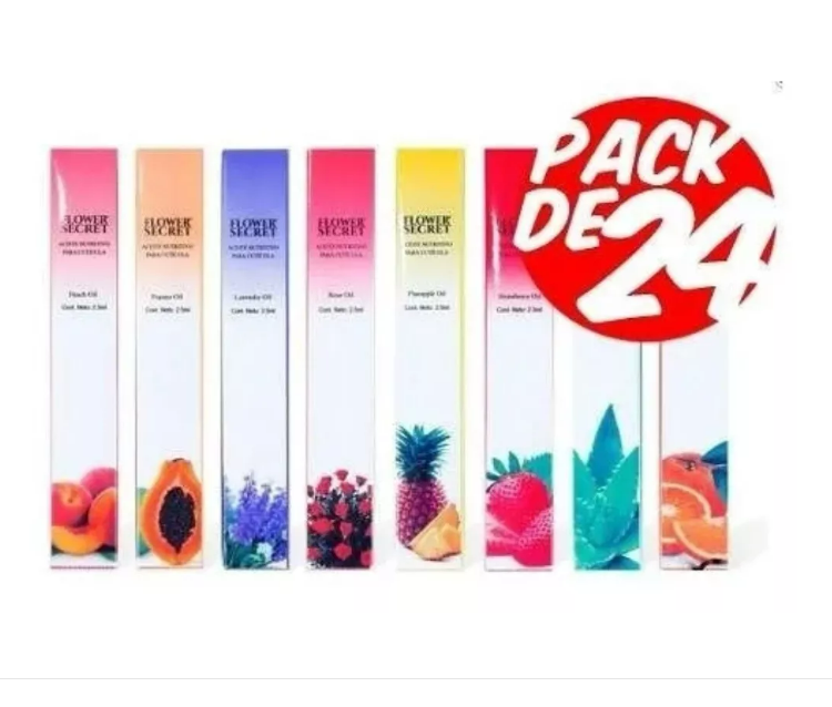 Pack De 24 Aceite Nutritivo Para La Cutículas Flower Secret