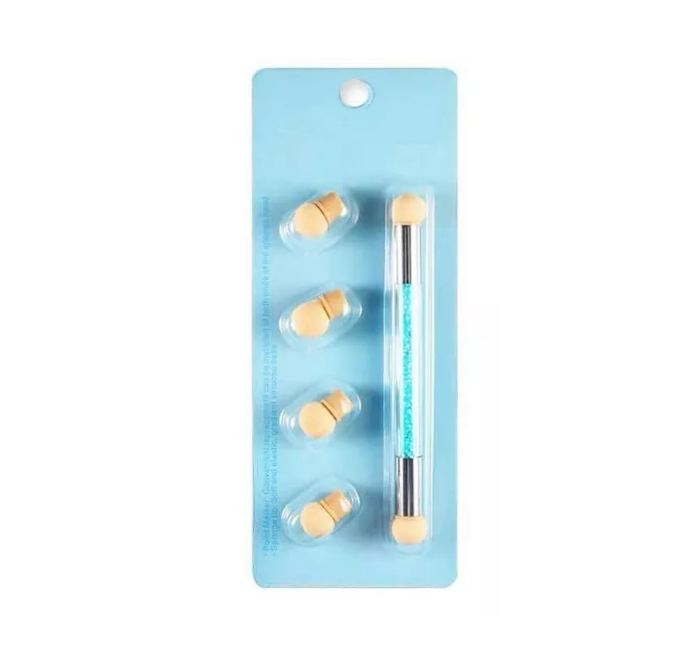 Pincel De Esponja Doble Para Diseño Manicure