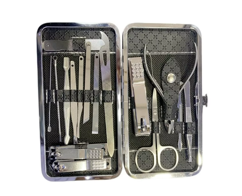 Set Manicura Set Pedicure Corta Uñas Lima Cuticulas 16pcs