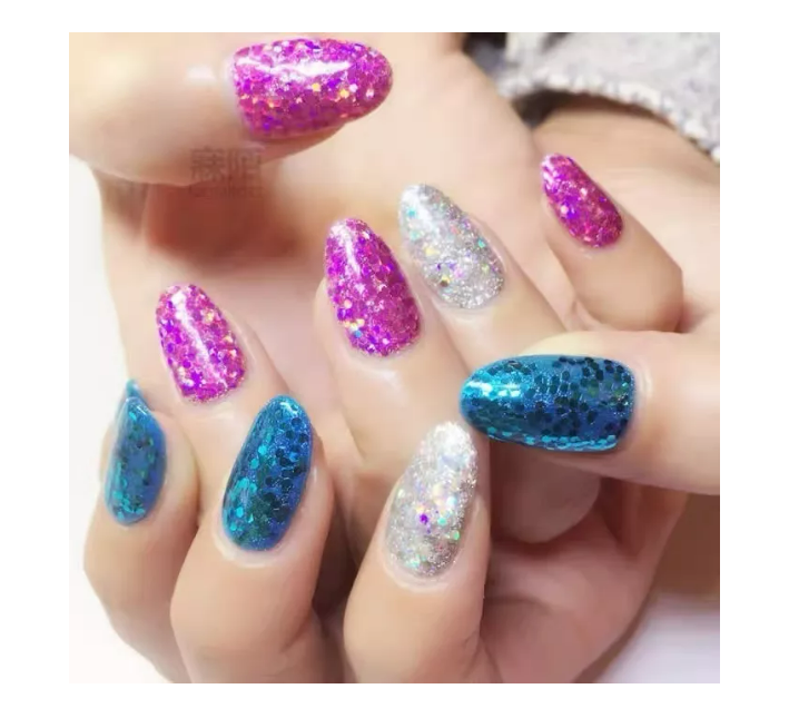 Set 12 Glitters Para Uñas En Forma Redondo