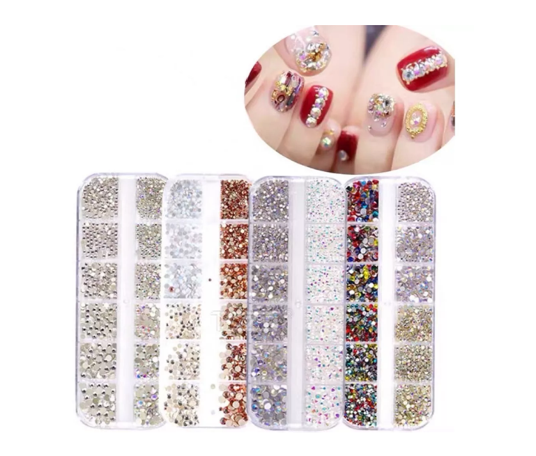 Set 12 Glitter De Colores Para Decorar Uñas