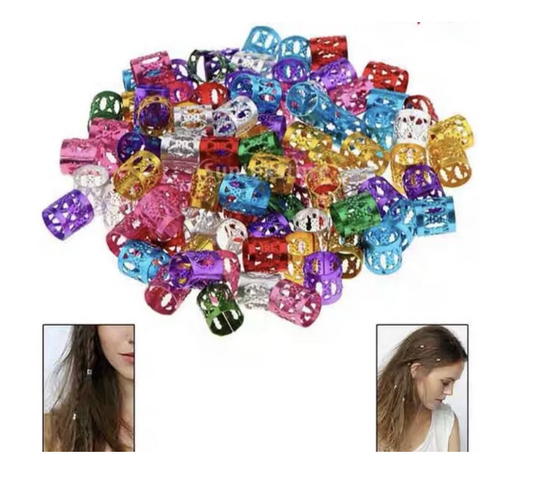 100 Anillos / Accesorios Para Trenzas Africanas / Variedades