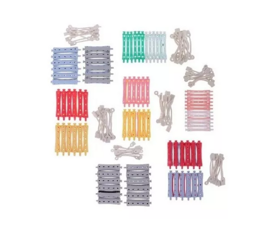 Kit 12 Bigudies Para Base - Ondulación Cabello Peluquería
