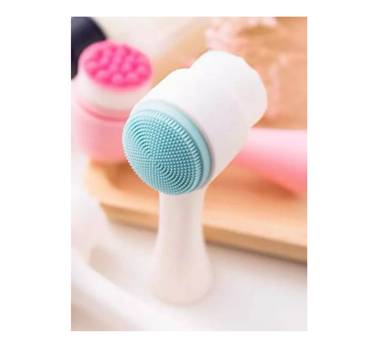Cepillo Manual De Limpieza Facial De Doble Cara Exfoliador