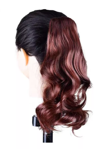 Postizos Extenciones De Cola Con Gancho Pelo Ondulado