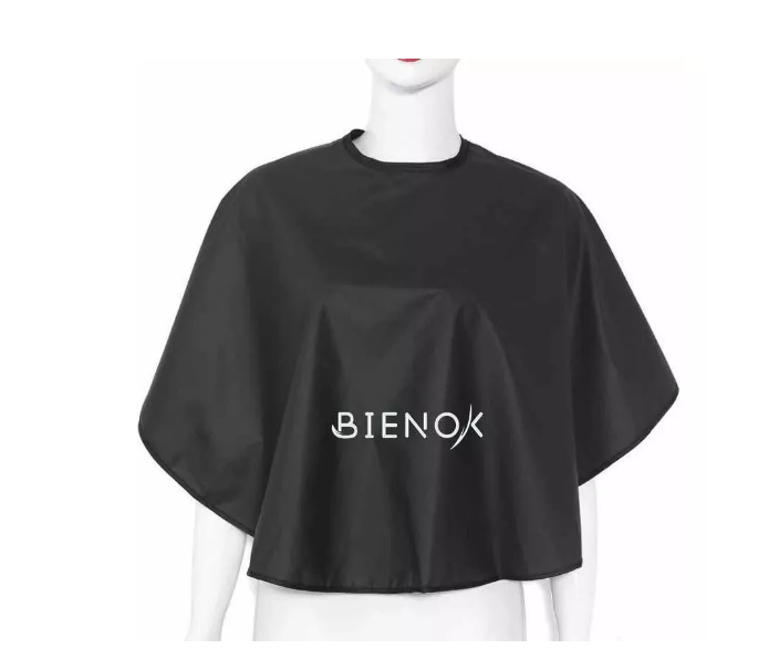 Capa Negra Corta Para Tintura Peluquería Barbería