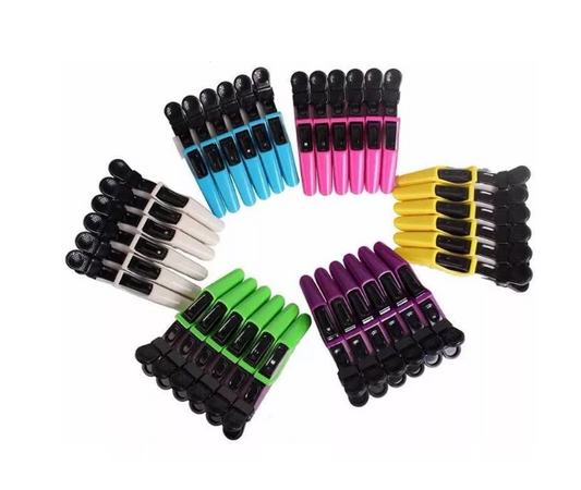 Set 10 Pinzas Para Tomar El Cabello Peluquería Colores