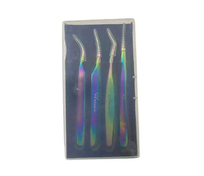 Set De 4 Pinzas Para Extensión De Pestaña Tornasol