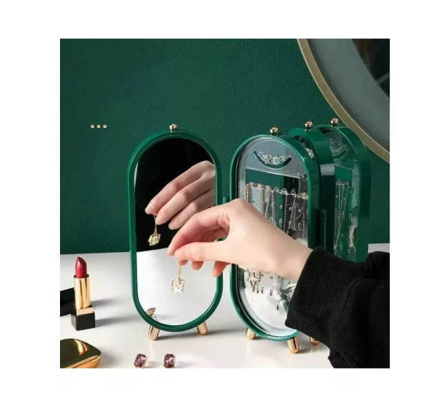 Caja Organizador De Joyas Aros Anillos Decoración Portátil