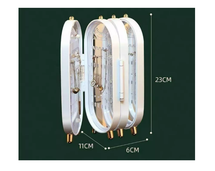 Caja Organizador De Joyas Aros Anillos Decoración Portátil