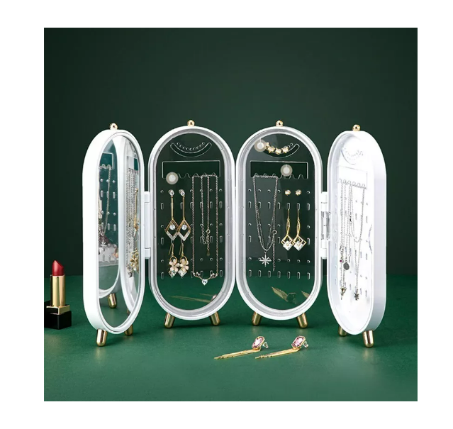 Caja Organizador De Joyas Aros Anillos Decoración Portátil