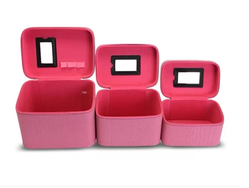 Set 3 En 1 Cosmetiquero Maleta Bolso Organizador Rectangular