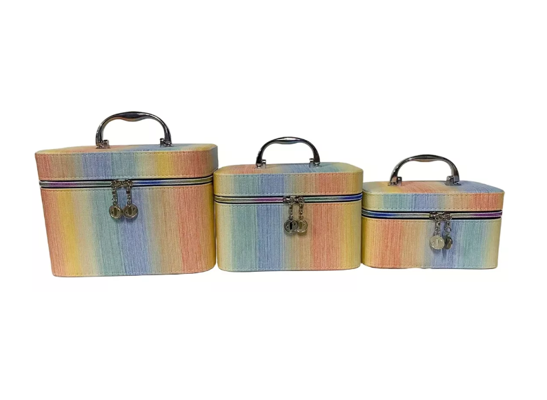 Set 3 En 1 Cosmetiquero Maleta Bolso Organizador Rectangular