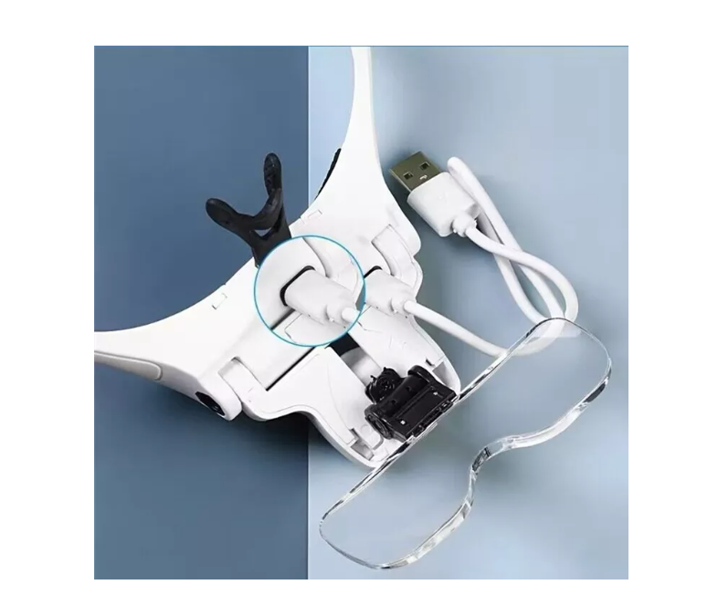 Lentes Con Zoom Lupa Luz Led Profesional Ajustable 5 Montura