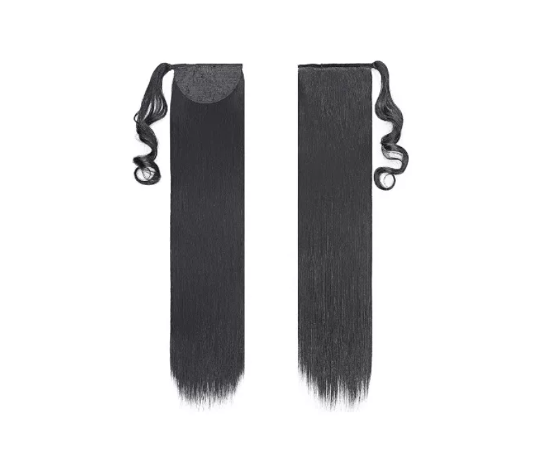 Postizos Extenciones Liso De Cola Con Velcro (Cierre Magico)