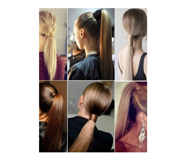 Postizos Extenciones Liso De Cola Con Velcro (Cierre Magico)