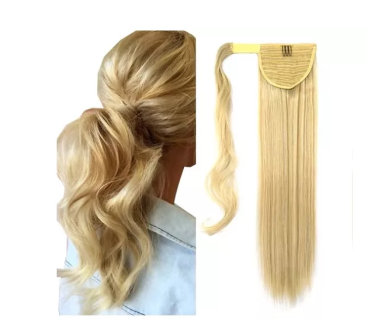 Postizos Extenciones Liso De Cola Con Velcro (Cierre Magico)