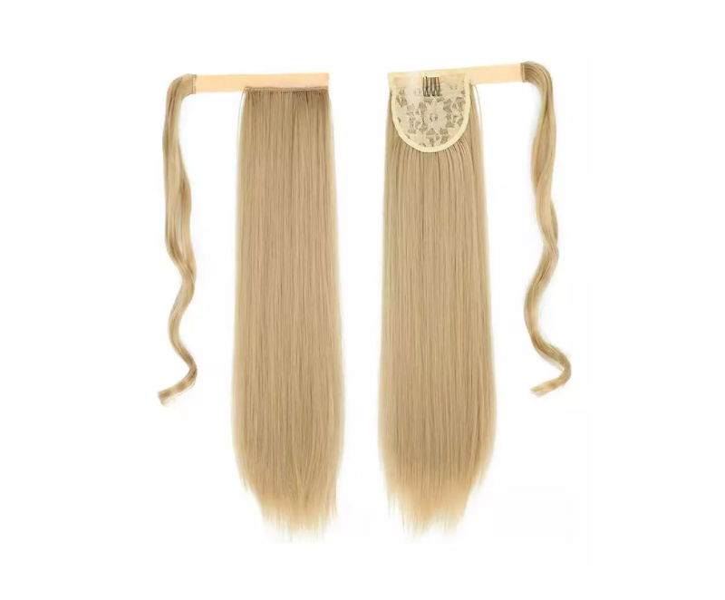 Postizos Extenciones Liso De Cola Con Velcro (Cierre Magico)