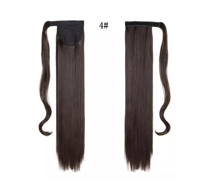 Postizos Extenciones Liso De Cola Con Velcro (Cierre Magico)
