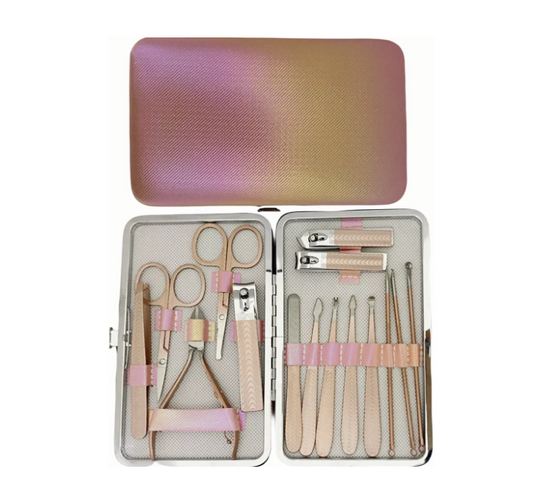 Set Manicura Set Pedicure Corta Uñas Lima Cuticulas 15pcs