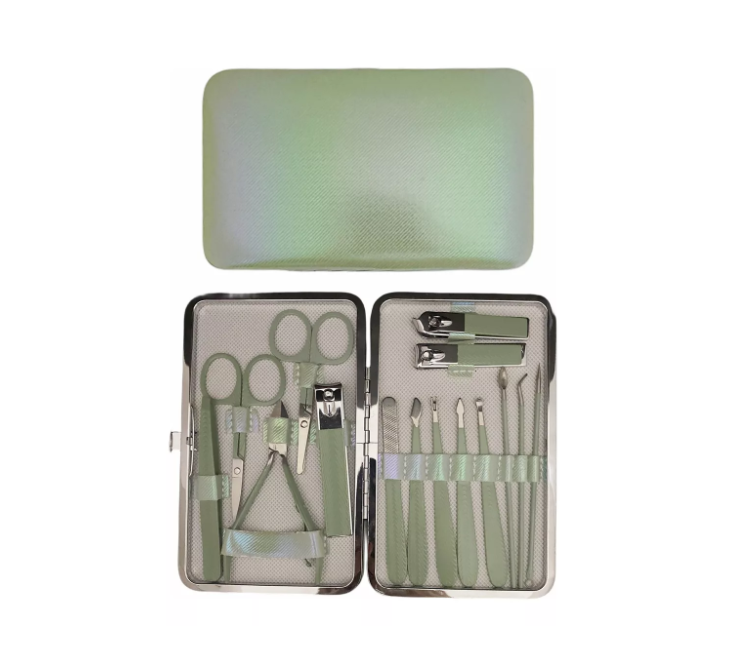 Set Manicura Set Pedicure Corta Uñas Lima Cuticulas 15pcs