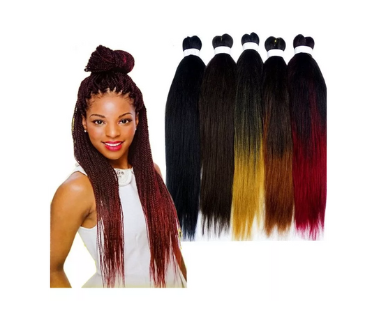 Kanekalon Pelo Liso Sintético Trenzas Africanas