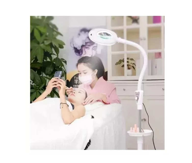 Lampara Luz Fría Lupa Led Con Pedestal Cosmetología Pestañas