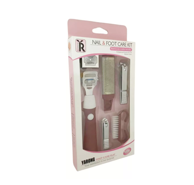 Set 6 Manicure Lima Cepillo Corta Uñas Para Pedicura