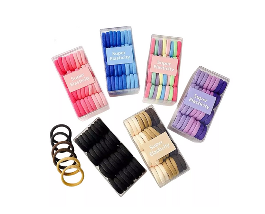 Set 32 Colets Colores Gruesas Para Cabello Pelo Elástico