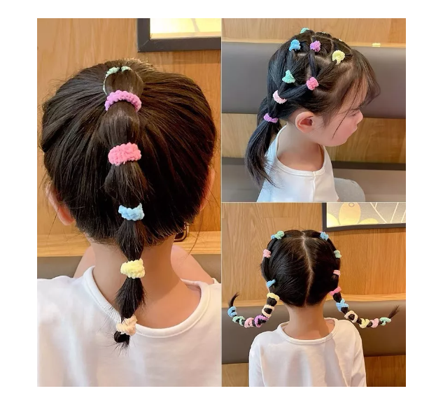 Pack 100 Colets Goma Elástico Cola Para Cabello Pelo