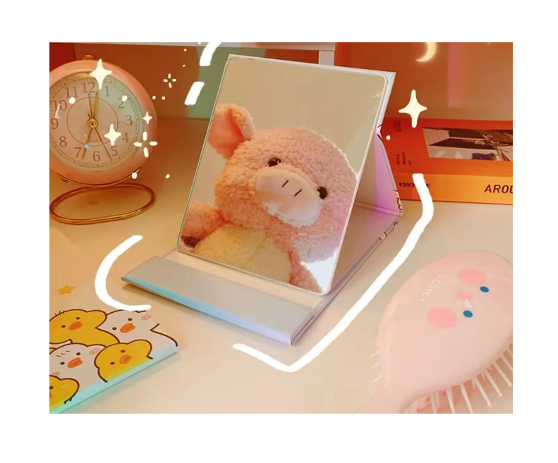 Espejo Plegable Para Maquillaje Con Diseño