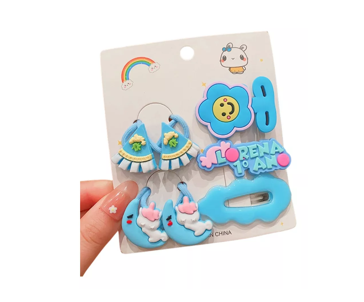 Set 7 Pinches Y Colets Para Niñas Y Bebes