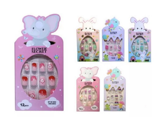 Uñas Postizas Con Diseño Color Surtido