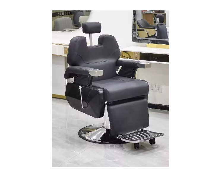 Sillon Barbero Negro Peluqueria Profesional