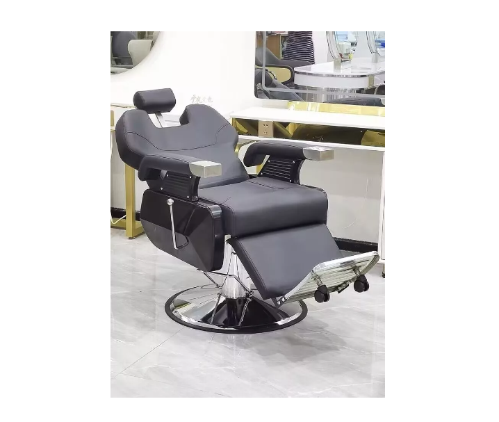 Sillon Barbero Negro Peluqueria Profesional