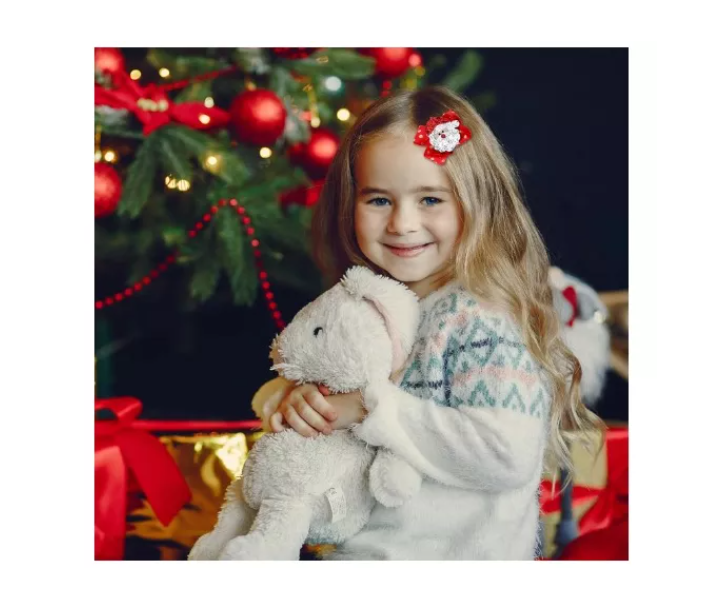 Set 12 Pinches De Navidad Para Niñas