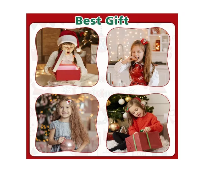 Set 12 Pinches De Navidad Para Niñas