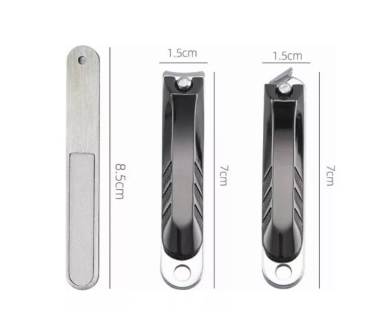 Set Manicure Pedicure Corta Uñas- Lima - 3 Pcs Con Cajita