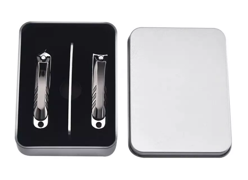 Set Manicure Pedicure Corta Uñas- Lima - 3 Pcs Con Cajita