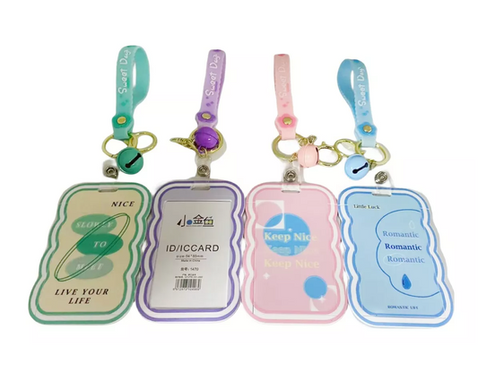 Pack X 20 Porta Credencial Vertical Plastico Diseños Surtido