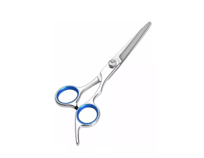 Tijera Peluquero Filo Navaja Profesional Azul