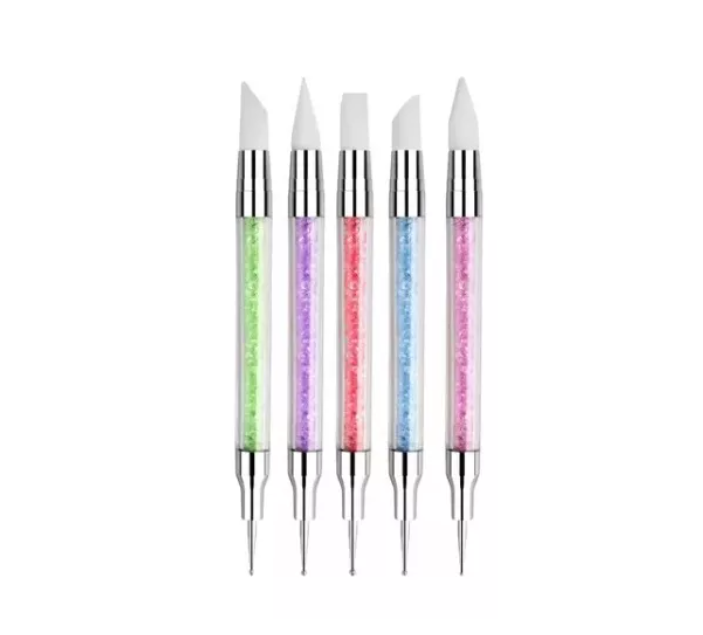 Set 5 Puntero Dobles - Cristales - Flores - Manicure Uñas