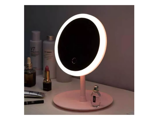 Espejo Maquillaje Plegable Con Luz Led